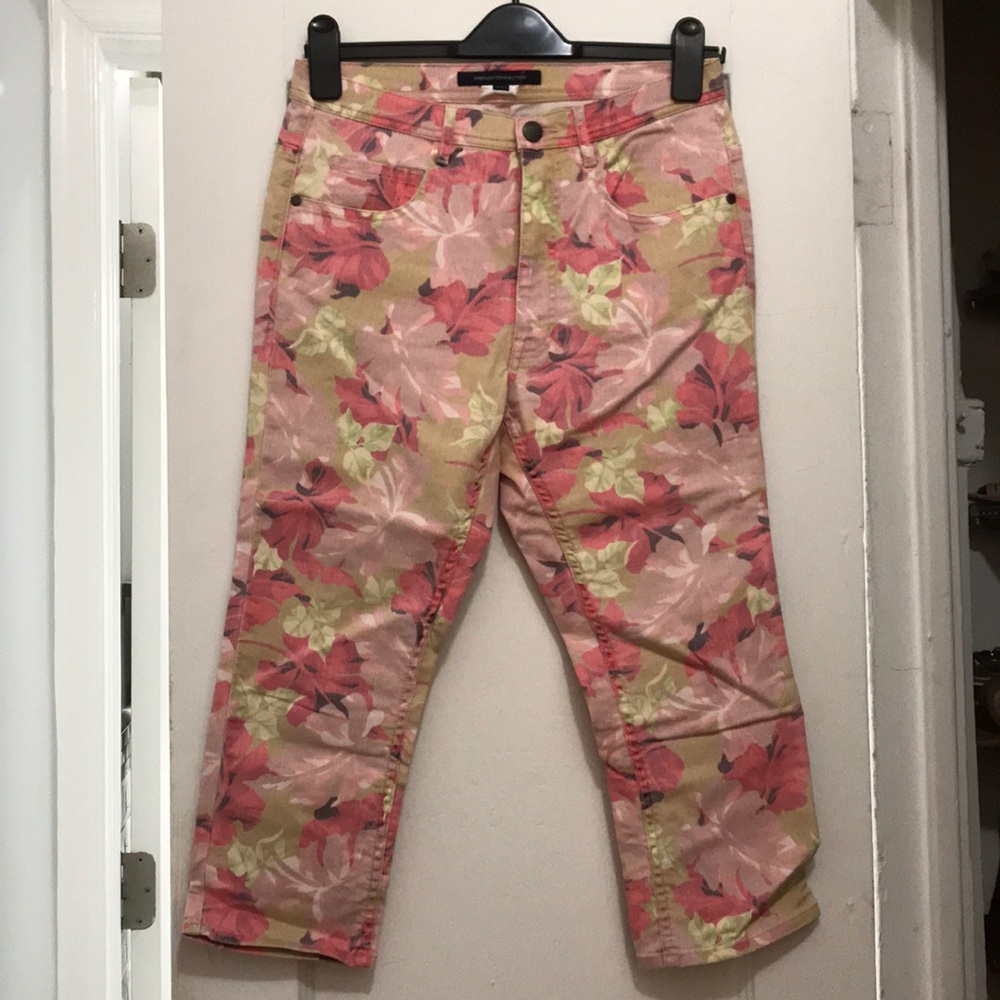 French Connection Floral Printed Denim, Size 6